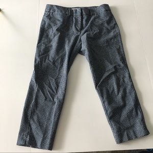 LOFT Blue Patterned Cropped Pants